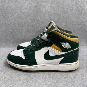 Nike Air Jordan 1 Shoes Womens Size 7.5 Noble Green Sonics Sneakers 554725-371